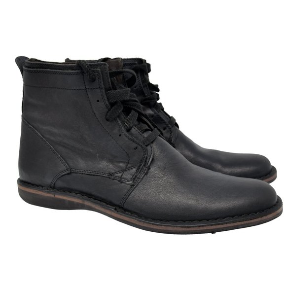 John Varvatos Sz 9M Black Leather Lace Up Comfort main image 4